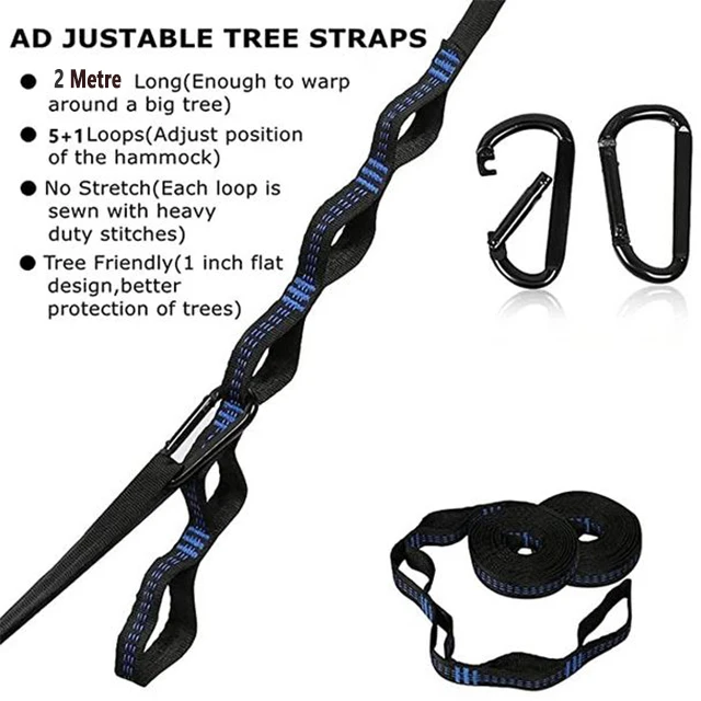 270*140cm Outdoor High Quality Beach Hammock Nylon Fabric Hammock for Garden Travel Camping