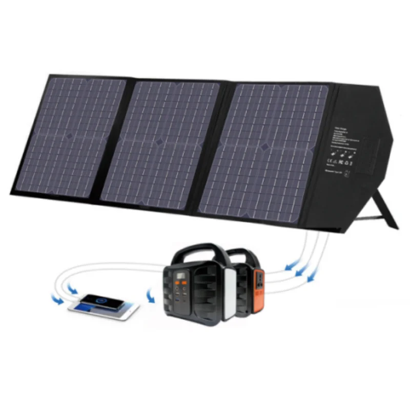 Waterproof  Portable Foldable Etfe 100w  Flexible Folding Solar Panels Portable Bag