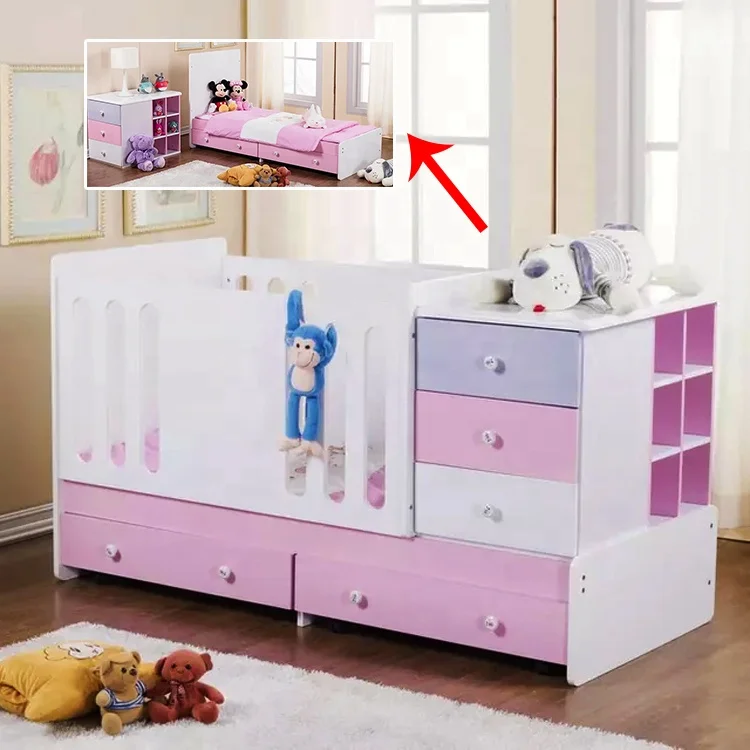 Деревянная мебель детские кроватки новый Cama многофункциональная кровать стильная детская кроватка деревянная Leander berceа со съемными
