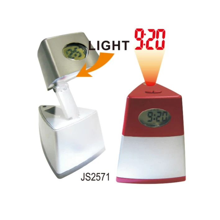 Multifunctional Digital Color LCD Display LED Projection Digital  Alarm Wall Clock with Weather Station