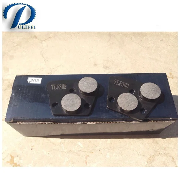 Concrete Floor Renovation Tools Metal Bond Diamond Grinding Pad 2 Round Diamond Segment with Trapezoid Plated
