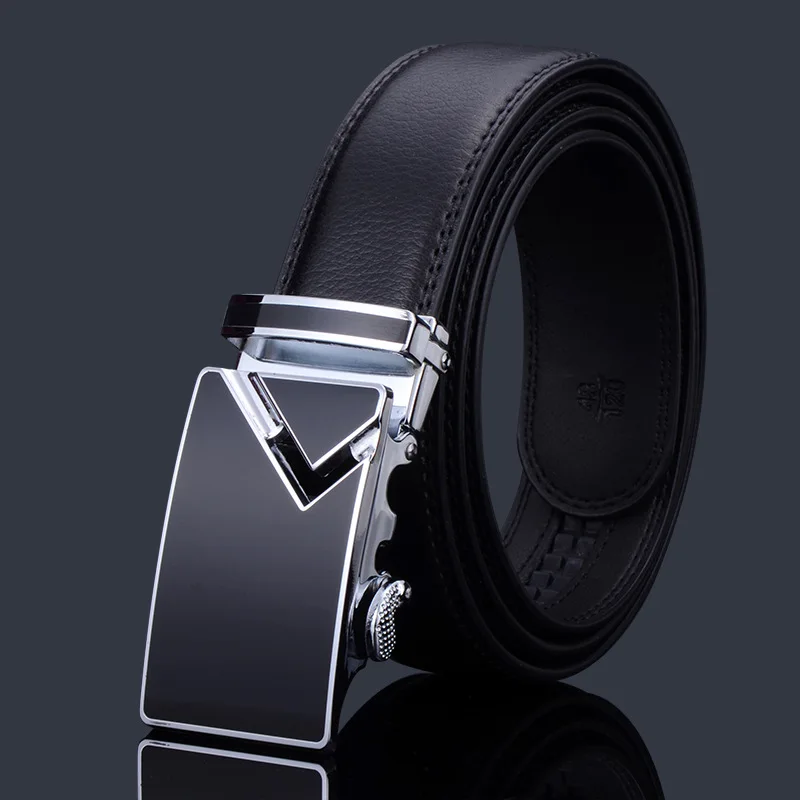 Wholesale Luxury Brand Men Buckle Belt Genuine Cow Leather Belt For Men Real Western Leather Belts With Laser Logo