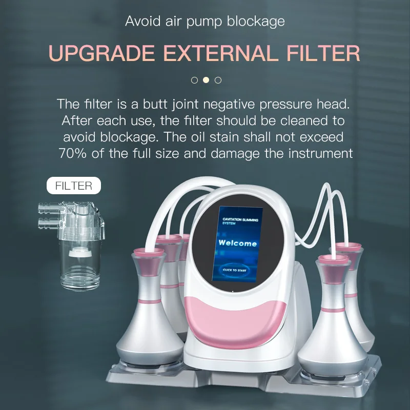 Portable 5in1 80k radio frequency vacuum rfultrasonic cavitationslimming machine home use beauty equipment