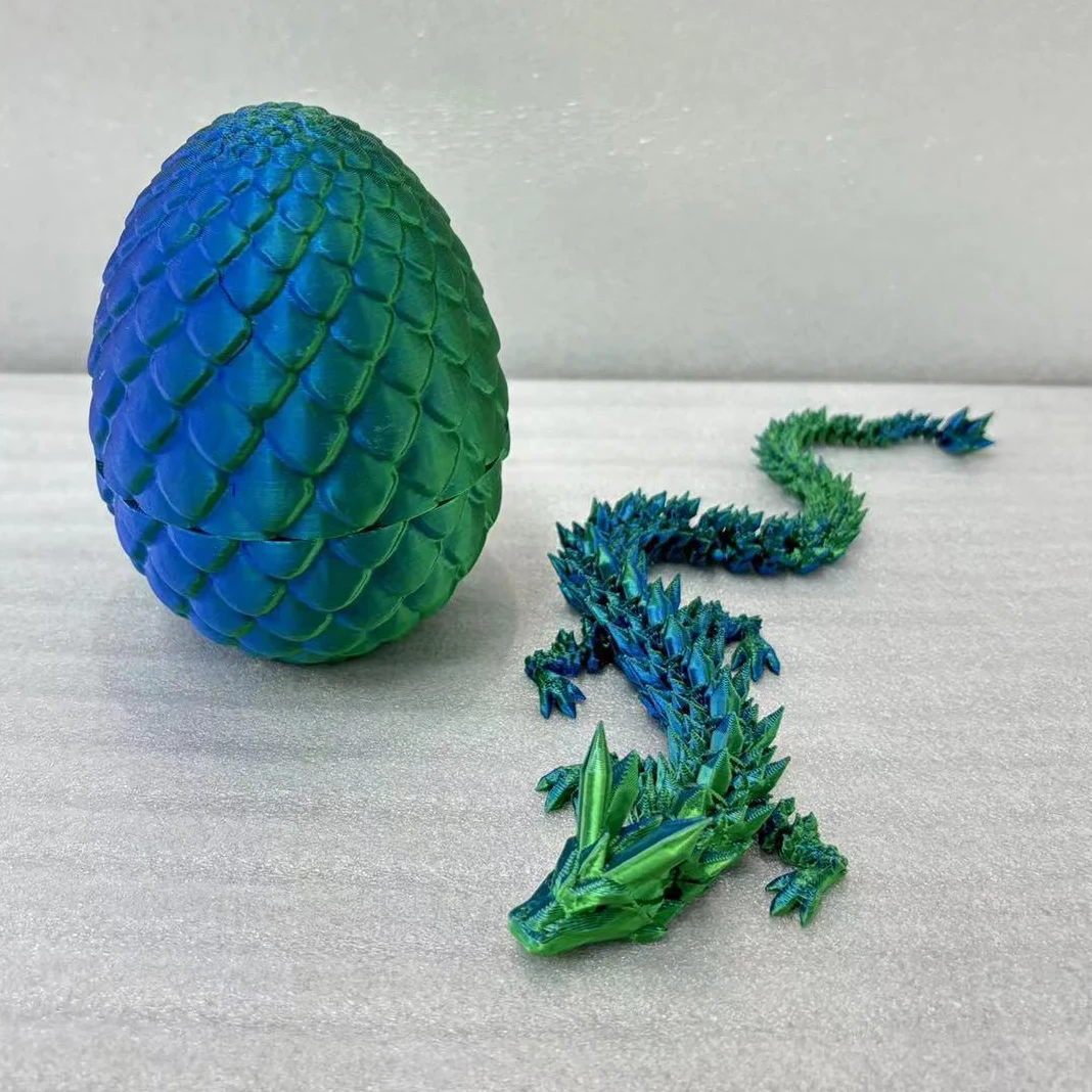 High quality customized multi-color 3D printed Chinese dragon creative ornaments crystal dragon eggs