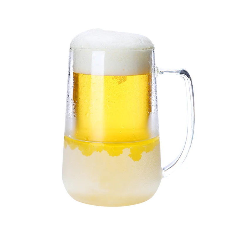 German 480ml Glass Beer Mug 480ml Tall Tumbler Wholesale Light up Beer Glasses with handle