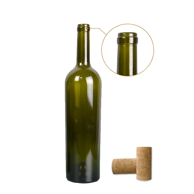  Хорошее количество 750ml пустая стеклянная бутылка вина 780 г