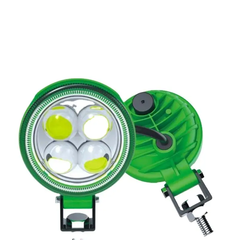 China factory wholesale 3 inch Round led Fog Lamp LED WORK LIGHT SPOT DRIVING LAMP TRUCK lights with green Base