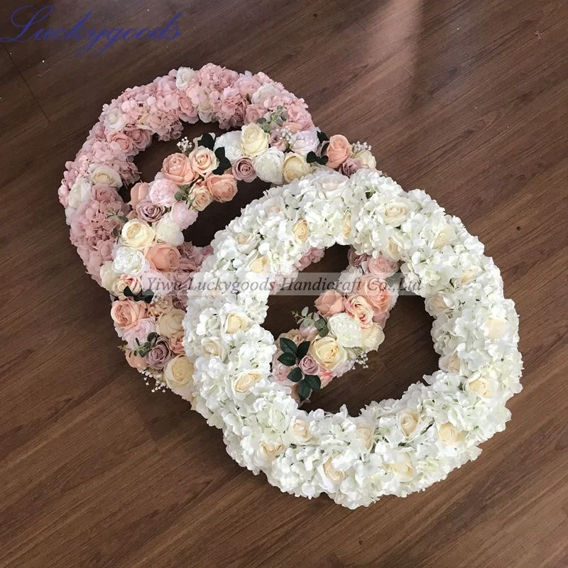 LFB1472 large personalized round wedding garland artificial plant stage decoration backdrop