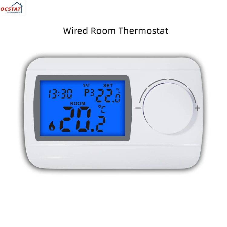 230V 7 day programmable gas boiler wired  heating room thermostat