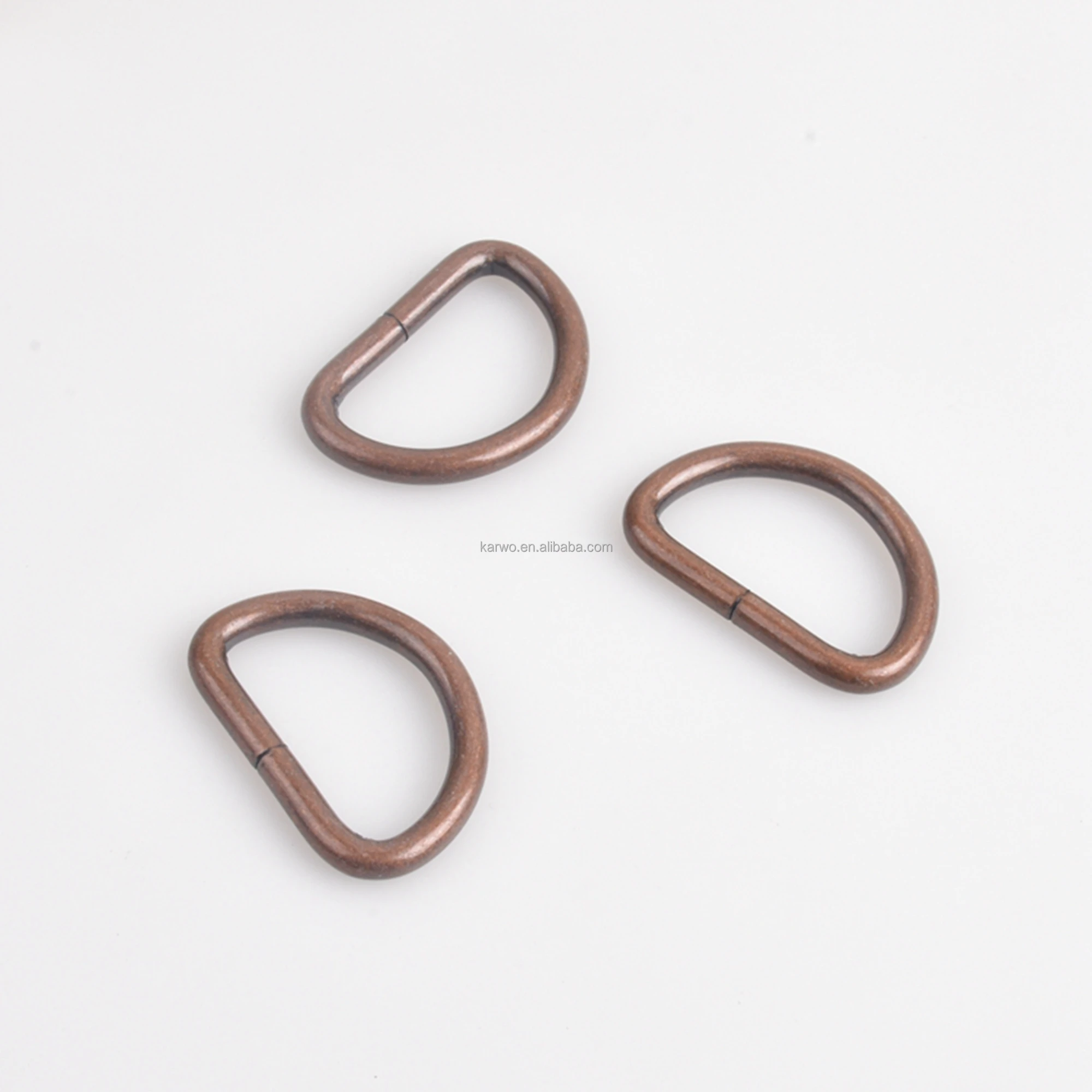 Red Bronze D Ring 25mm Metal Bag Strap Coonectors Belt Buckle Handbag Accessories