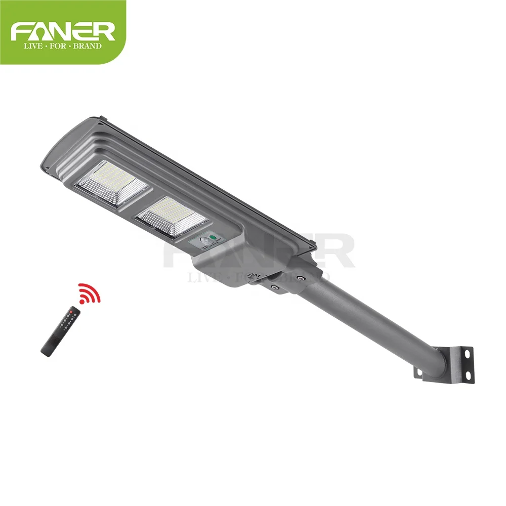 Faner  motion sensor inbuilt battery 30w 60w 100w solar lamp street lighting for house road