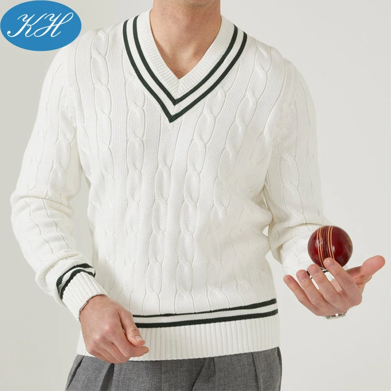 custom V shape collar sweater men equestrian wearing high quality horse riding sweater
