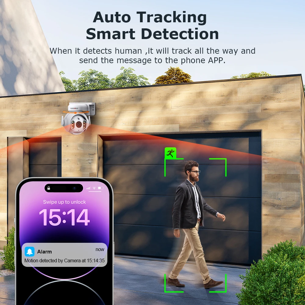 2024 Tuya New HD 5MP Resolution Mini Size PTZ Wifi Camera IP65 Waterproof Outdoor Wireless network Security System Cctv Camera