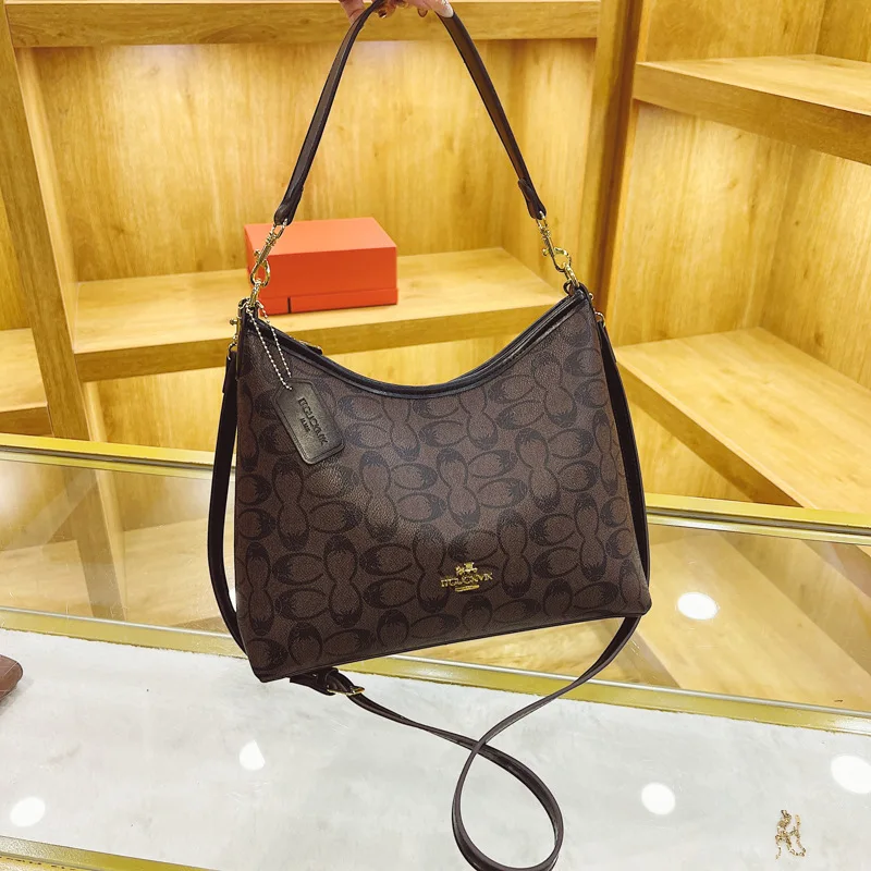 2024 Ins Hot Sale High Quality Vintage Print Underarm Chain Tote Large Capacity French Zipper Crossbody Bag