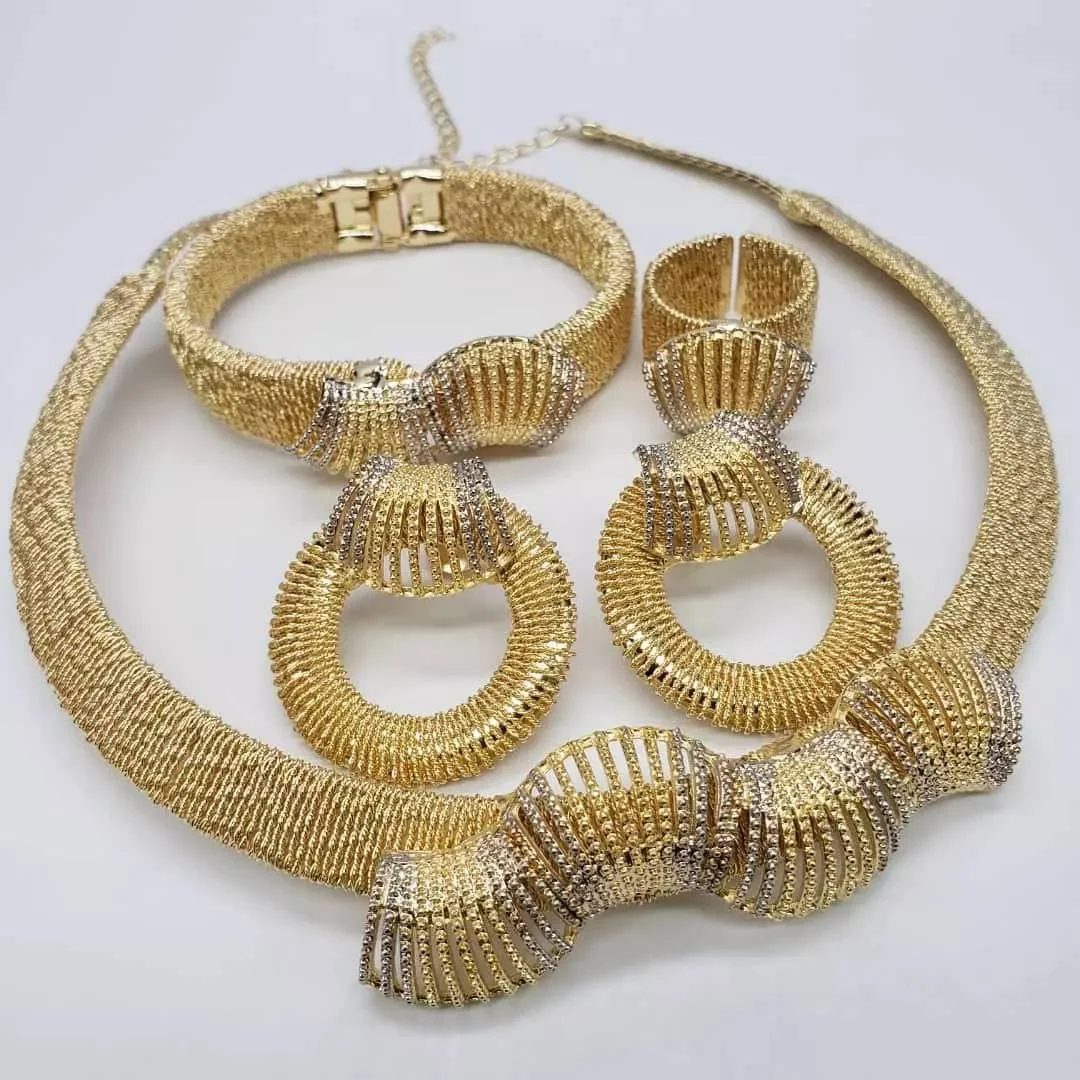 GDJWRI  luxury brazilian earrings set jewelry necklace and earrings