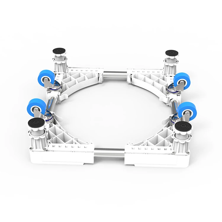 
Adjustable movable front load washing machine trolley 