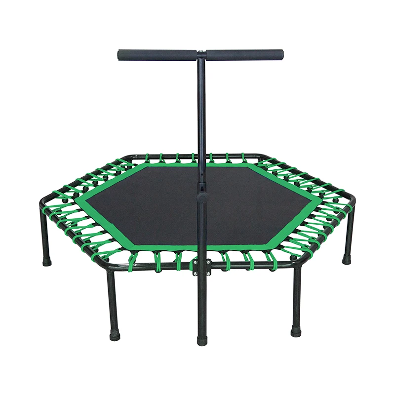 Reliable Adult Indoor Bungee Cord Jumping Rebounder Gymnastic Fitness Mini Hexagon Trampoline with factory price