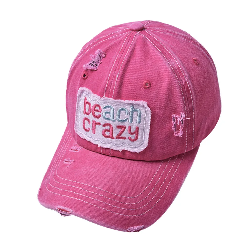 BEACH CRAZY 3 D Embroidered Baseball Cap Adjustable Size For Running Workouts And Outdoor Activities All Seasons