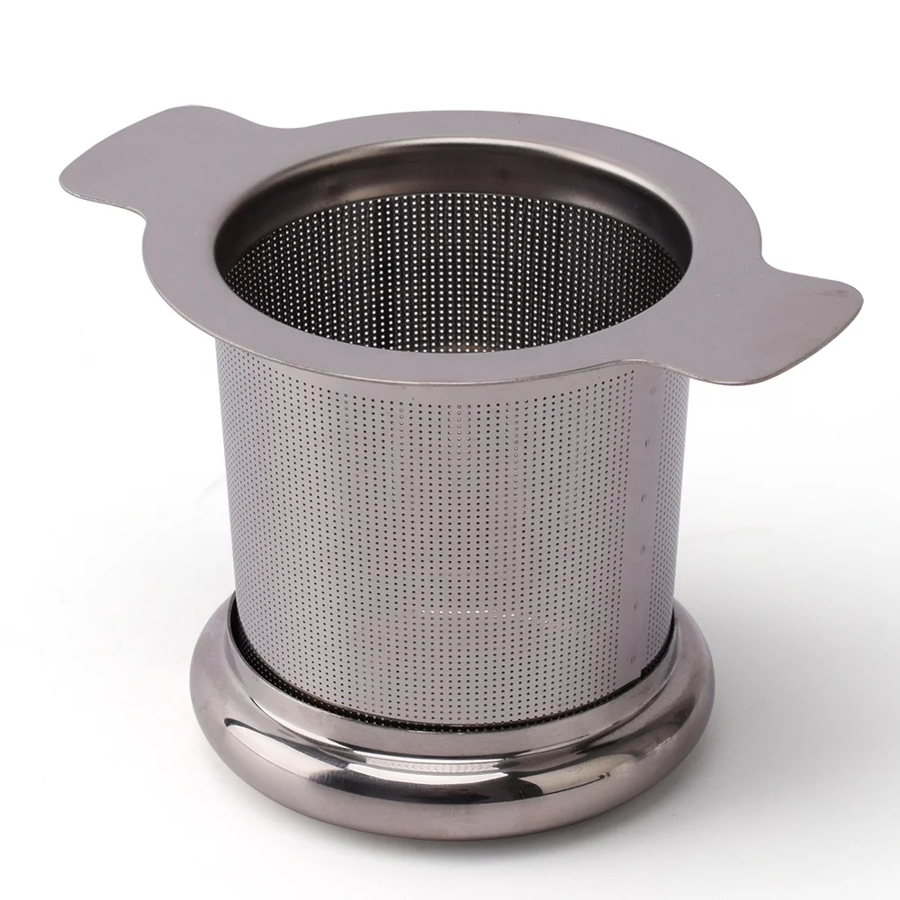Small Holes Tea Infuser Basket Stainless Steel Tea Diffuser For Loose Tea with Lid