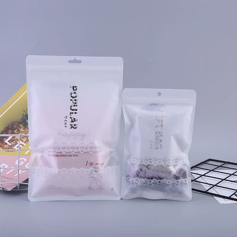 Custom Printed Vacuum Fish Chicken Frozen Food Packaging 3 Side Seal Plastic Bags With Logo Mylar Bag With Window Plastic Bag