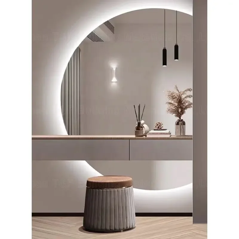 Large Glass Wall Beauty Hair Salon Bathroom Dressing illuminated Full Body Length Mirror With Led Lights
