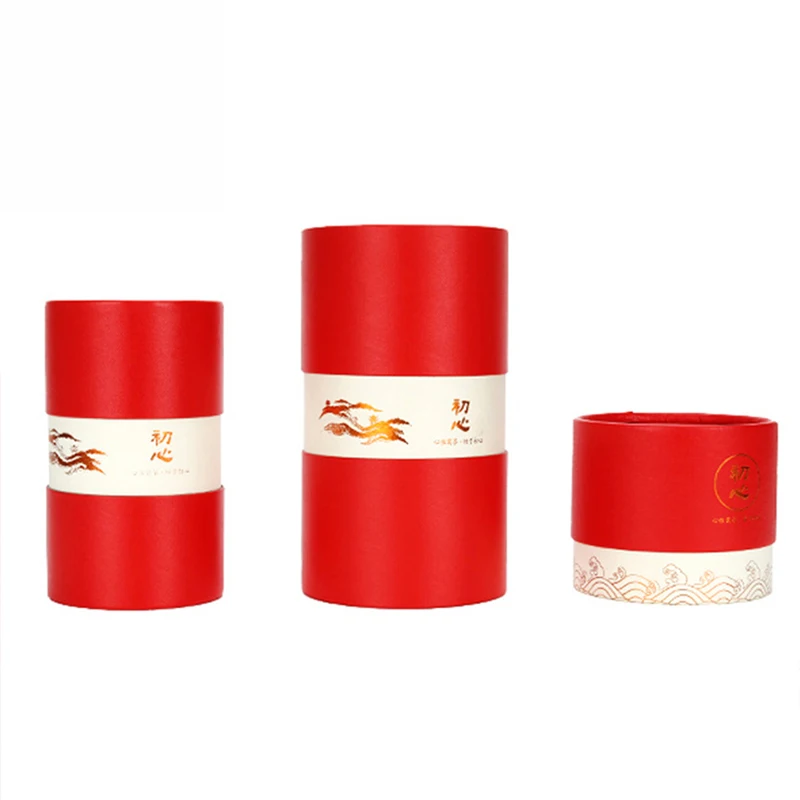 Chinese Tea Gift  High Quality Cardboard Box Custom Printed Badminton Kraft Boxes Holiday Gift Box Paper Core Tube Packing