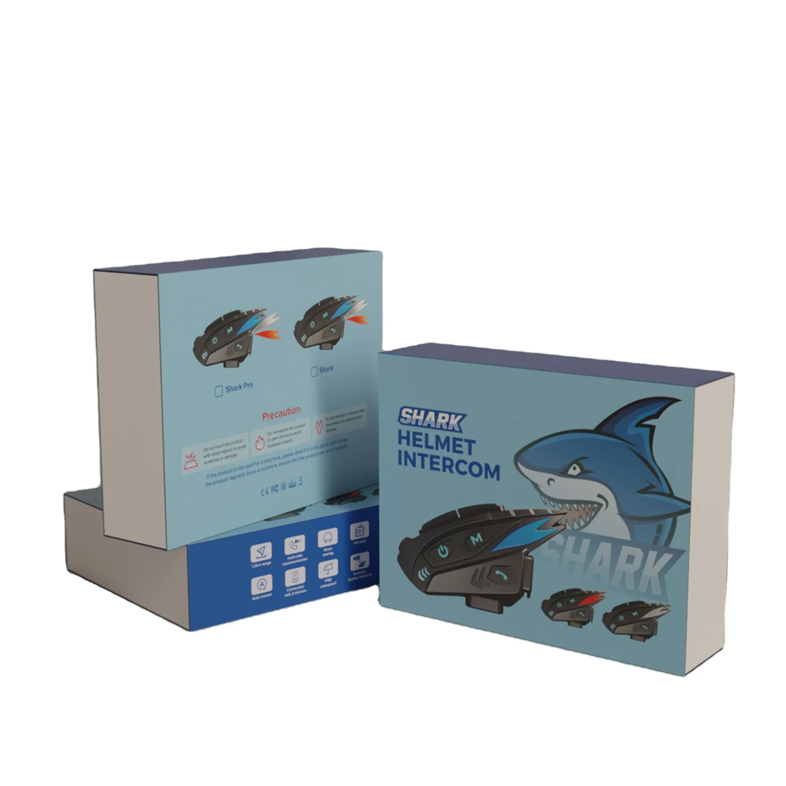 Wireless Waterproof 6 Riders listening Mode Motorbike Helmet Intercom Headset