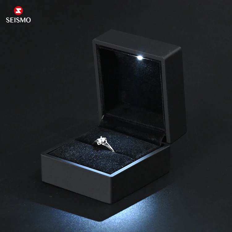 Unique High-end Custom Luxury Engagement Proposal Diamond Ring jewelry Box Jewellery Gift Packaging Logo with Led Light