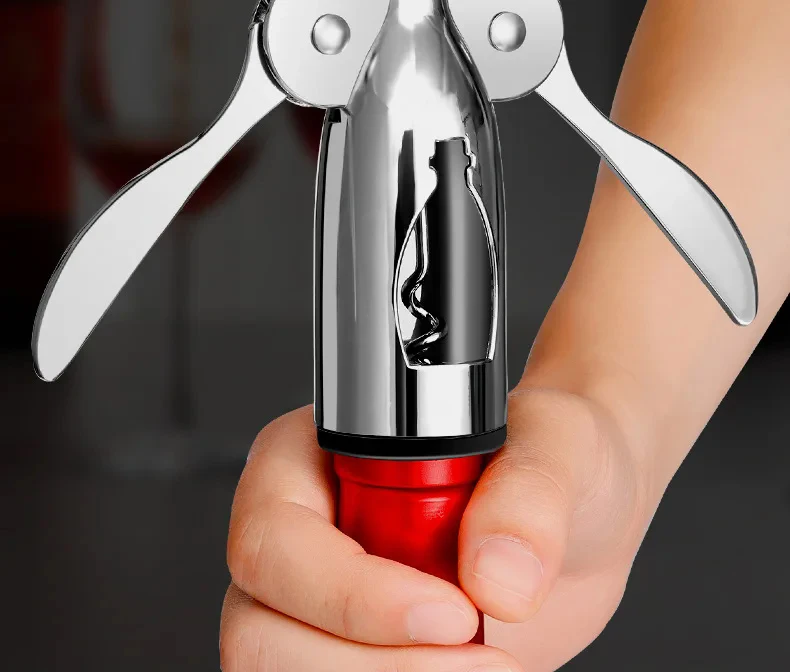 Premium Heavy Duty Stainless Steel Screw & Zinc Alloy Body Wing Corkscrew Wine&Beer Bottle Opener