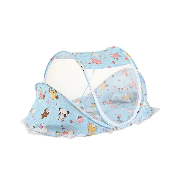 Folding home travel sleep cushion pillow mosquito net with sleeping pads pillows mosquito nets beds with zippers