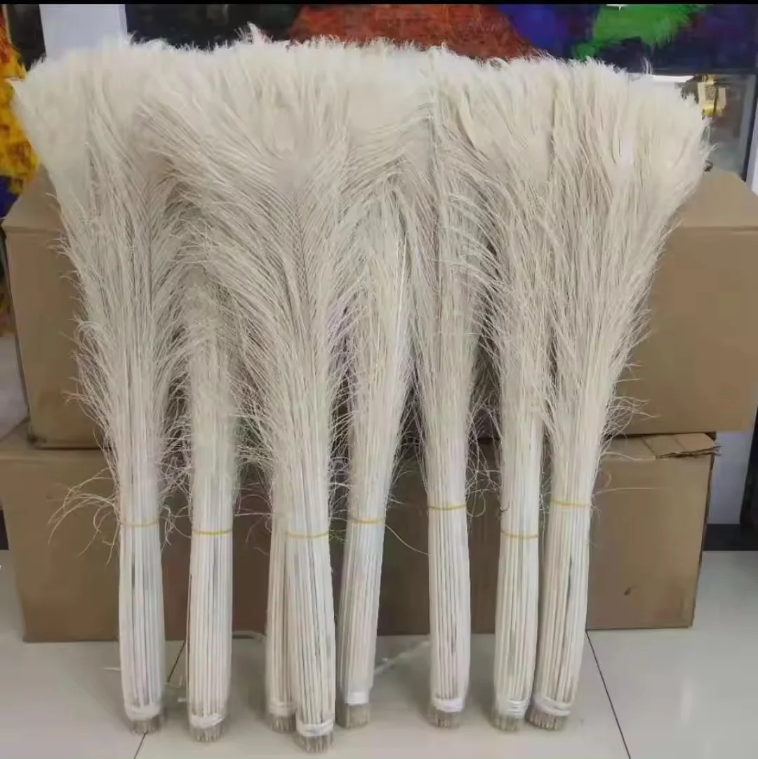 Sale Cheap 90-100cm White Peacock Feathers Peacock Tails Feather For Crafts Home Decorations Carnival Costume