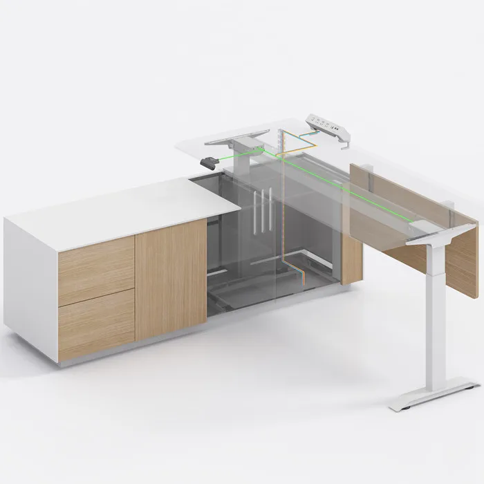 Sit Stand Desk Modern office furniture high end L shape office desk manager executive desk Height Adjustable electric