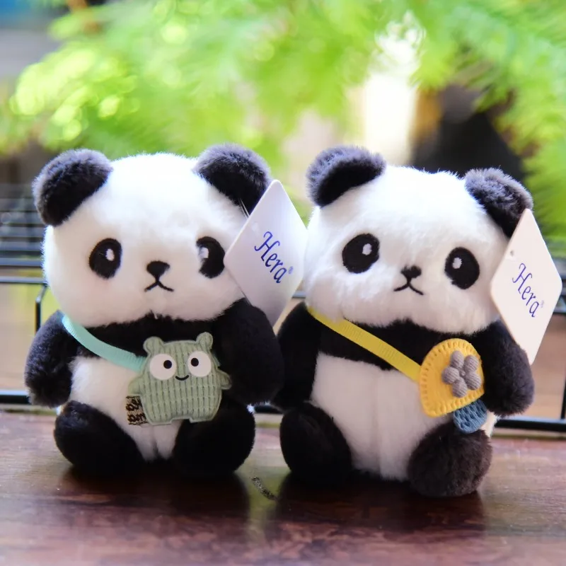 Wholesale Custom Small Plush Toy Character Panda Anime Mini Keyring Doll Keychain Plush Toys Manufacturer Custom Package OPP Bag