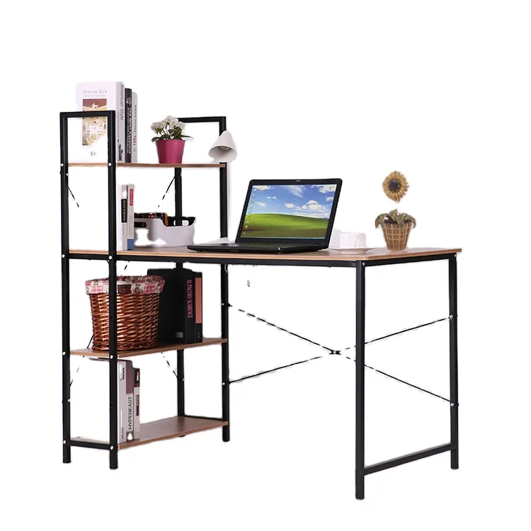 
Best selling factory price steel and wood study table desk computer table 