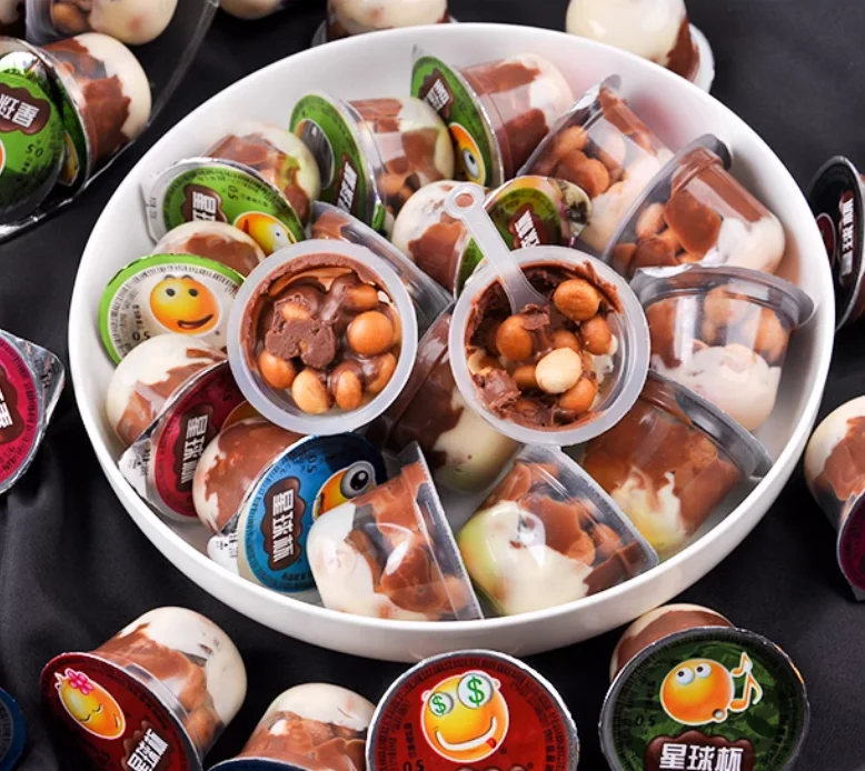 Hot sale delicious 15g star cup chocolate biscuit with jam