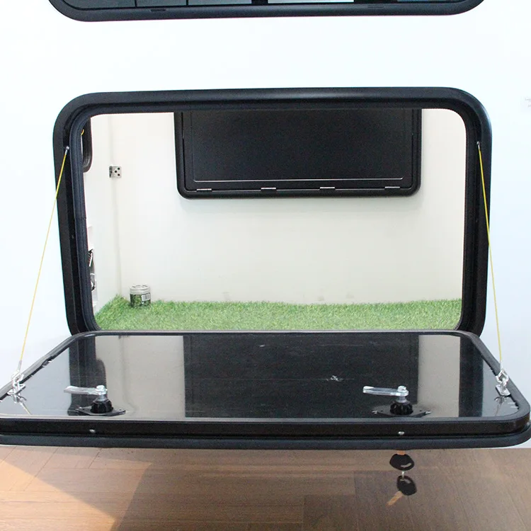Hot Sell 4R70  Motorhome service door for camper van Aluminum Alloy Door Panel 35mm RV Luggage Door and top Hinged 1100*500mm