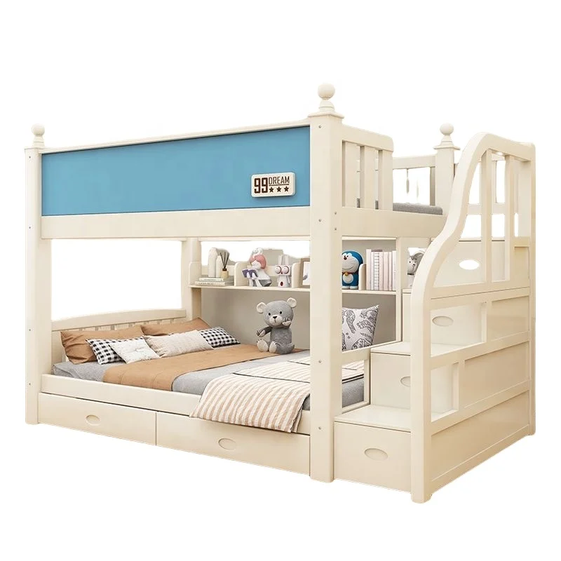 Manufacturers direct sales of high quality comfortable bedroom furniture set solid wood bunk bed bedroom furniture