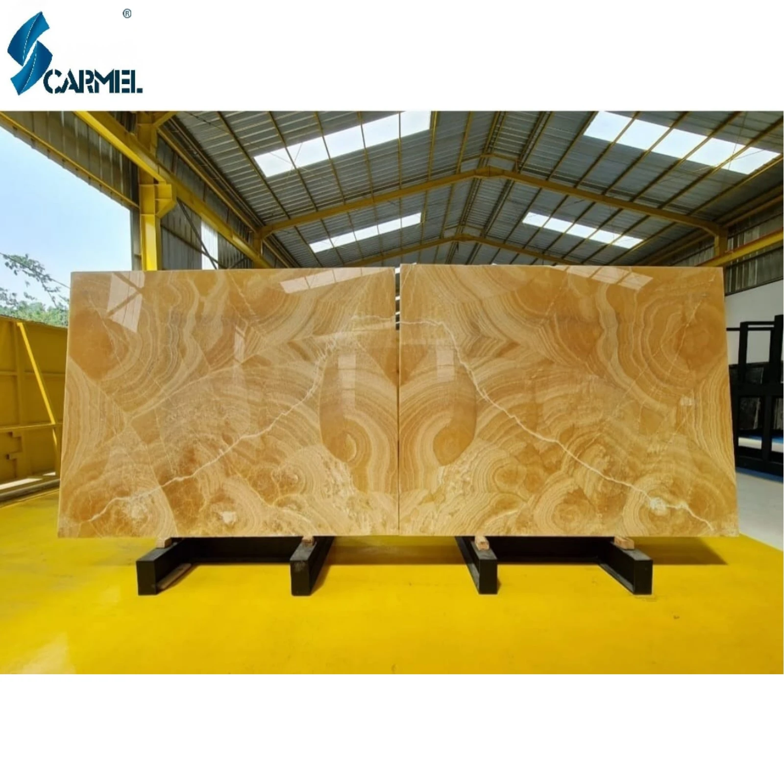 Book Match Natural Wall Slab Panel Transparent Orange Marble Onyx Backlit With Backlight