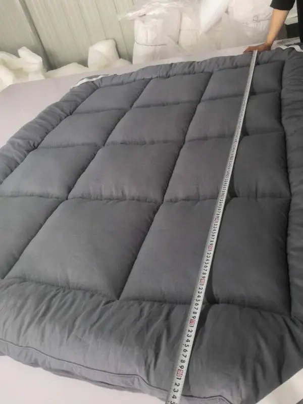 microfiber fabric bed Mattress Topper cotton goose down duck feather waterproof mattress Protector cover pad