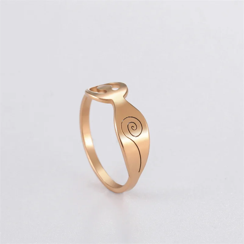 
Yiwu Meise ZZ175 Pegan Goddess Mother Earth Moon Goddess Rings Stainless Steel Women Girls Friendship Ring 