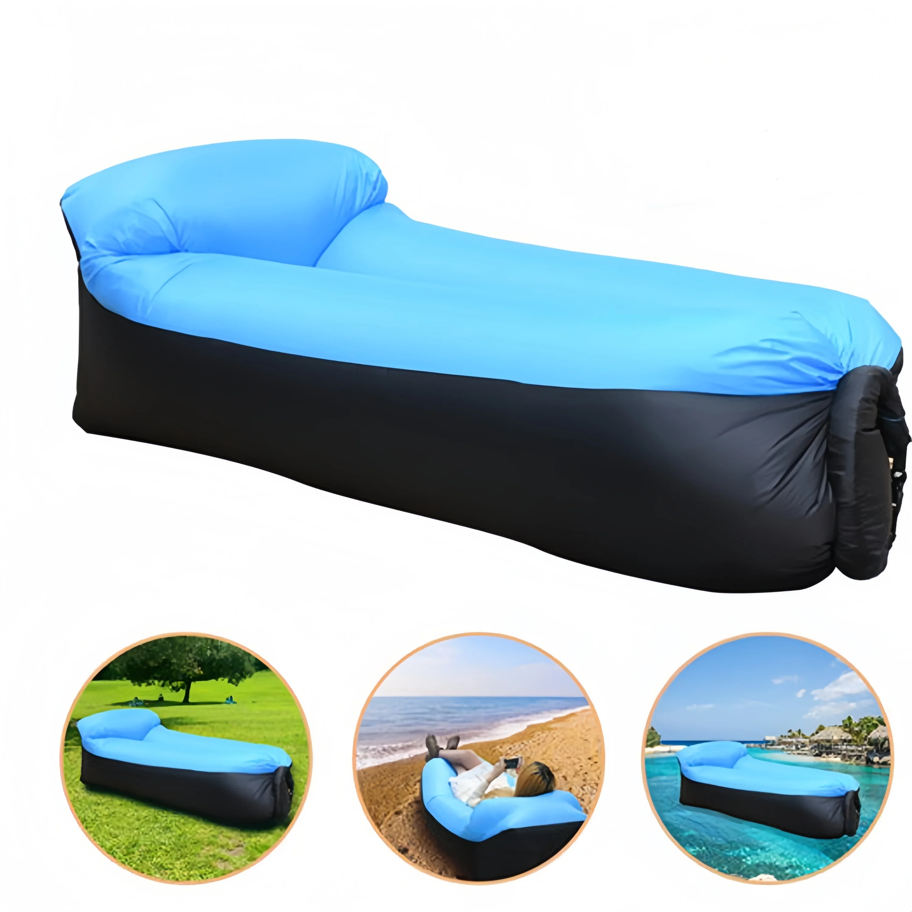 Wholesale Hot Selling Camping Accessories Air Sofa Inflatable Sofa Couch Outdoor Beach Lazy Sofa Lounger