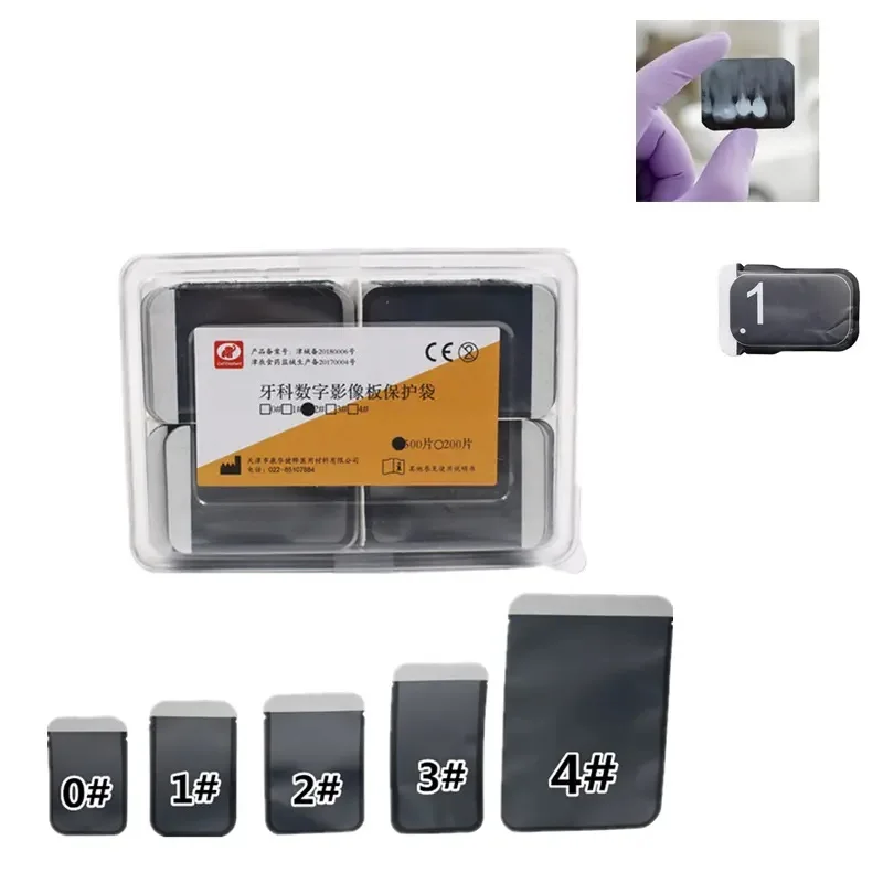 500pcs Barrier Envelopes Disposable Protective Pouch Cover Bags For Phosphor Plate Dental Digital Ray Scan X