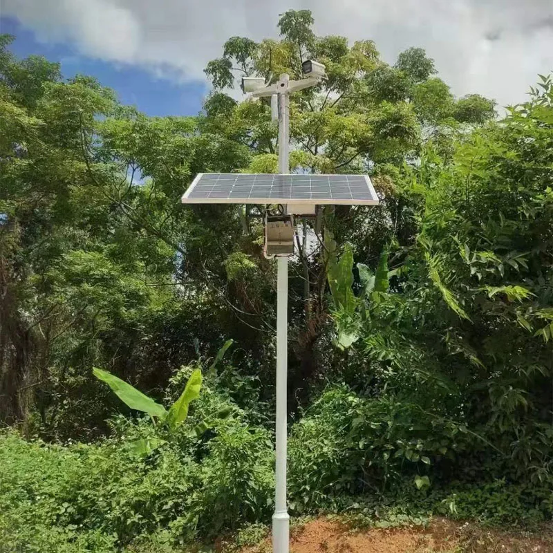 New Farm PTZ Camera 4G 200w120ah solar panel kit BMS lithium batteries Outdoor Solar Security Camera With Alarm