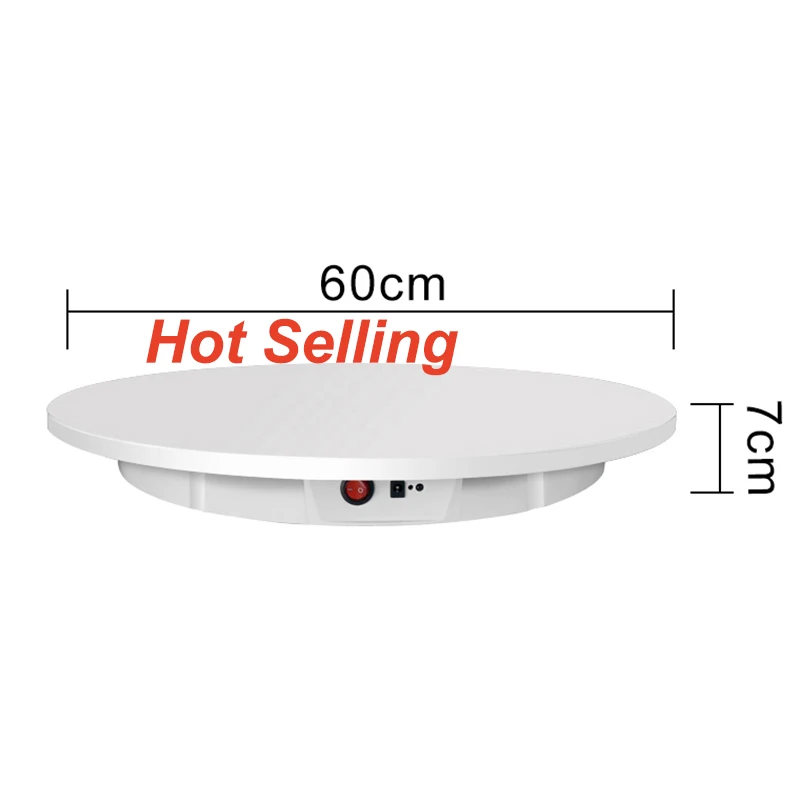 Новейшая вращающаяся витрина 60 см с зарядкой, вращающийся поворотный стол для видеосъемки с нагрузкой 100 кг, вращающийся поворотный стол