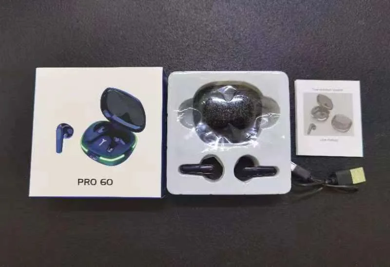 PRO60 Pro 6 Earbuds Wired Handsfree Wireless Buds Earphones Wireless Gaming Headset Headphones