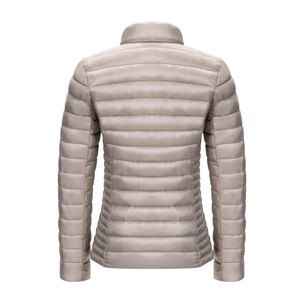 Factory custom wholesale cotton-padded Jacket  Casual winter jacket color parka for woman short Stand Collar solid Colors coat