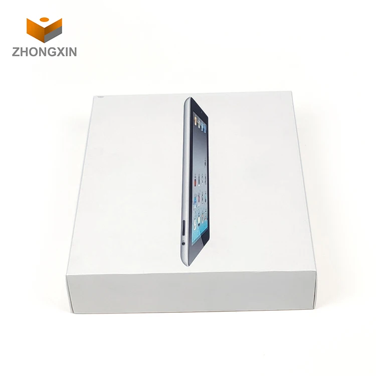 Oem Custom Wholesale Price Luxury White Hard Paper Lid And Base Mobile Phone Packaging Box For Ipad