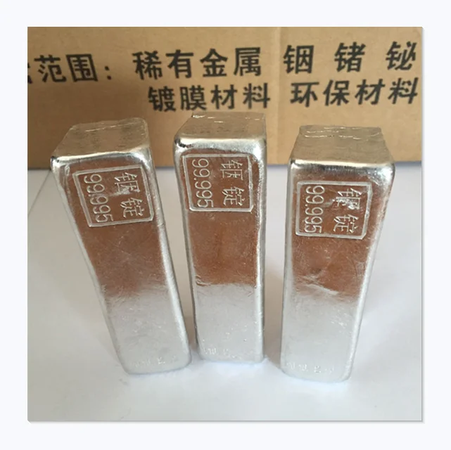 Indium Ingot 99.995% Indium Ingots Metal In Ingots 5n 6n High Purity Indium on Sale