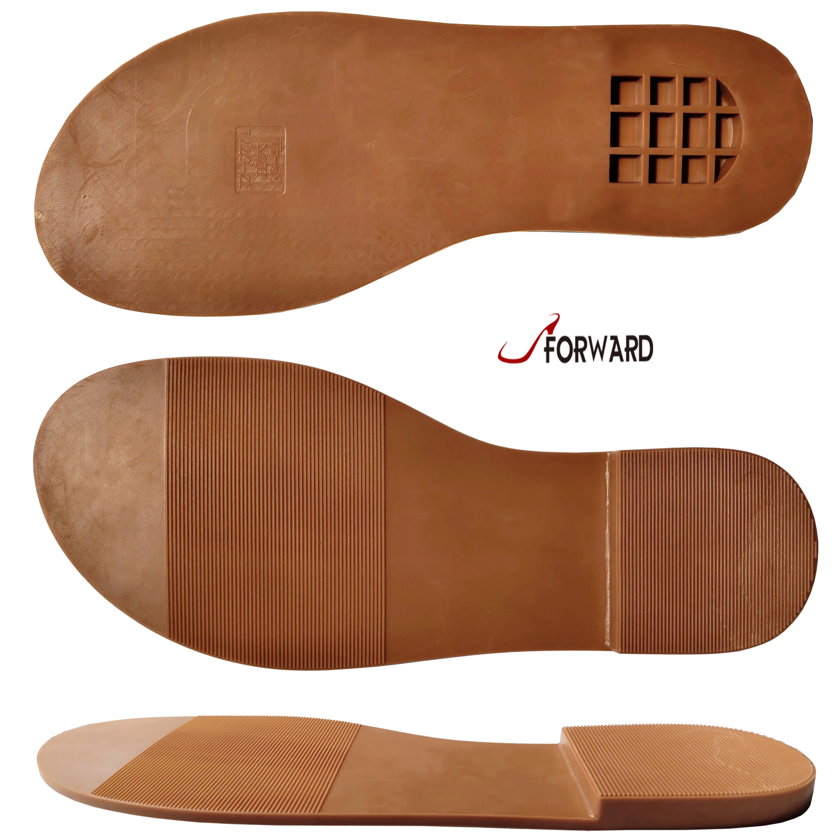 China Manufacturer Good Price TPR TPU Rubber Sole For Woman Size 36-41# Flat Sandal Slipper Shoe
