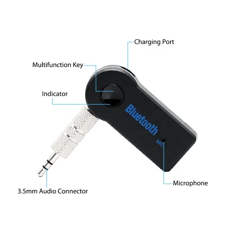 Музыкальный адаптер мини aux bluetooth аудио приемник разъем 3 5 мм Автомобильный музыкальный комплект громкой связи для звонков беспроводной аудиоприемник